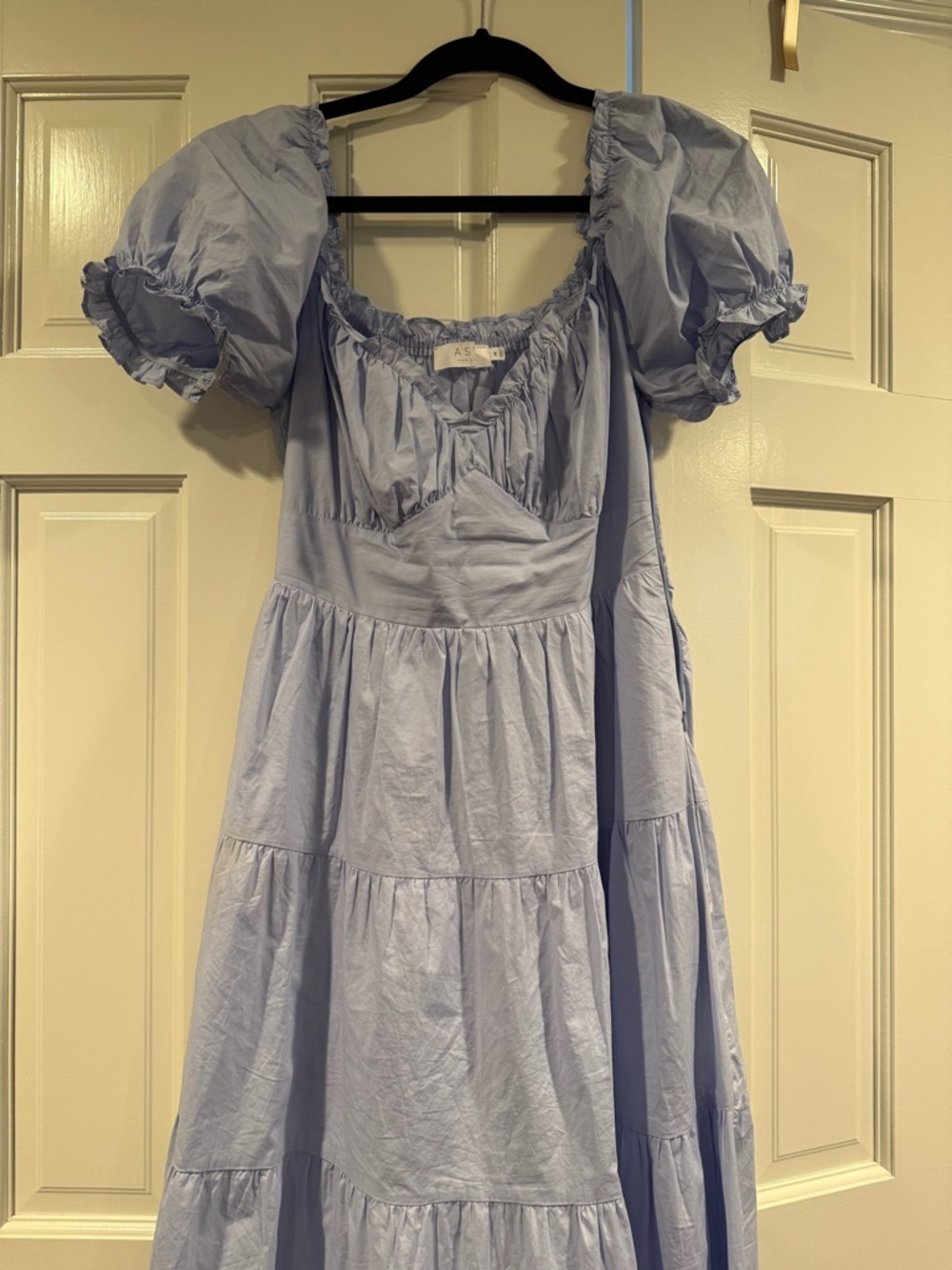 Astr Lavender Puff Sleeve Maxi Dress